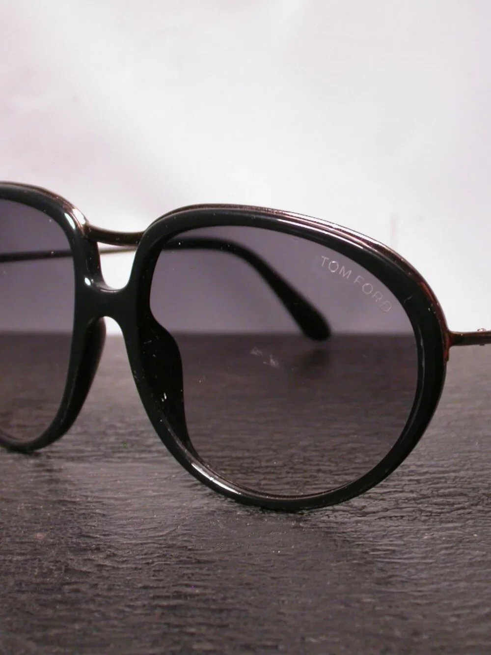 Tom Ford Black and Gold Faye Designer Sunglasses Made in Italy
